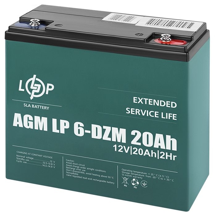 Акумуляторна батарея LP AGM тягова LP6-DZM-20